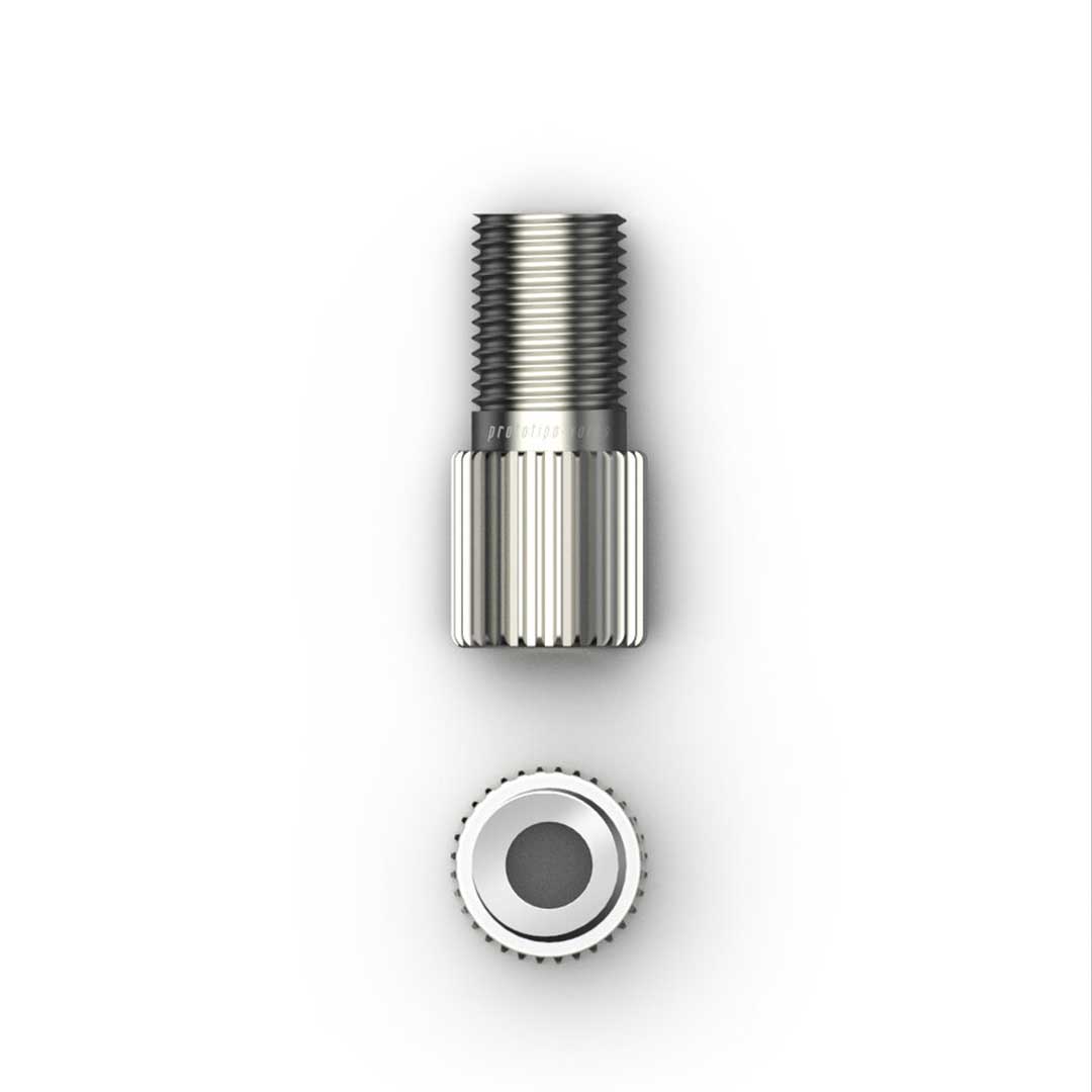 Prototipo Works - 316 Stainless Steel Presta to Schrader Adaptor (Silver)